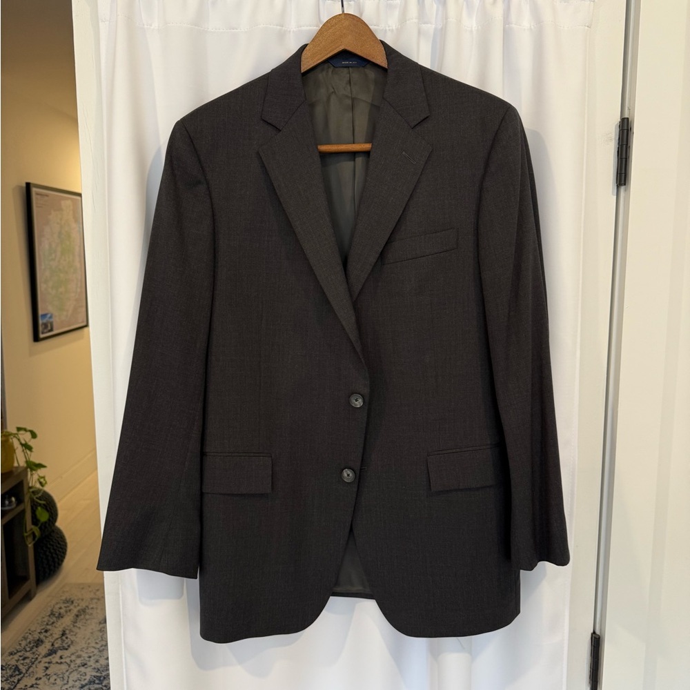 Brooks Brothers Regent Fit Stretch Wool 2 Button 1818 (Charcoal)